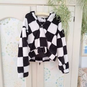 Fuzzy Cropped Jacket